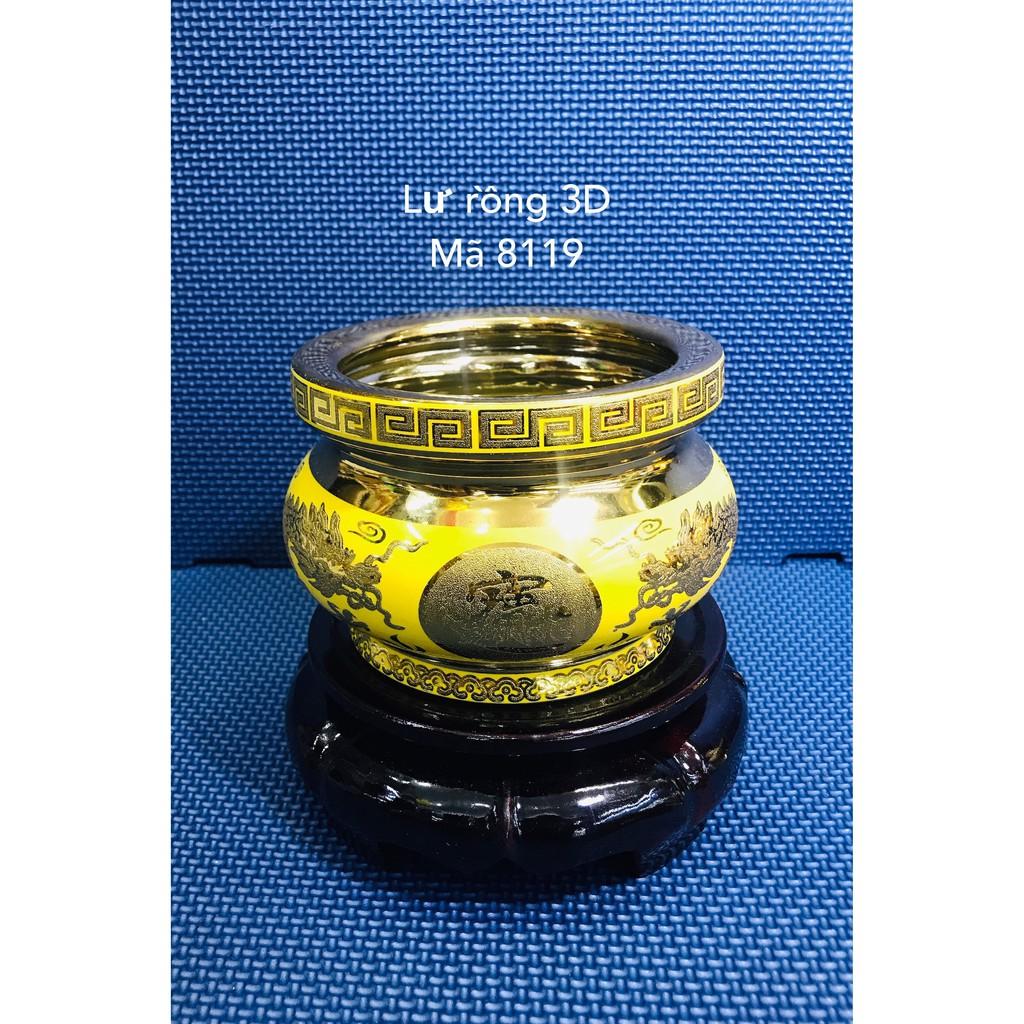 Bộ Thờ Cúng Sứ Vàng Hình Rồng Vẽ 3D 5N