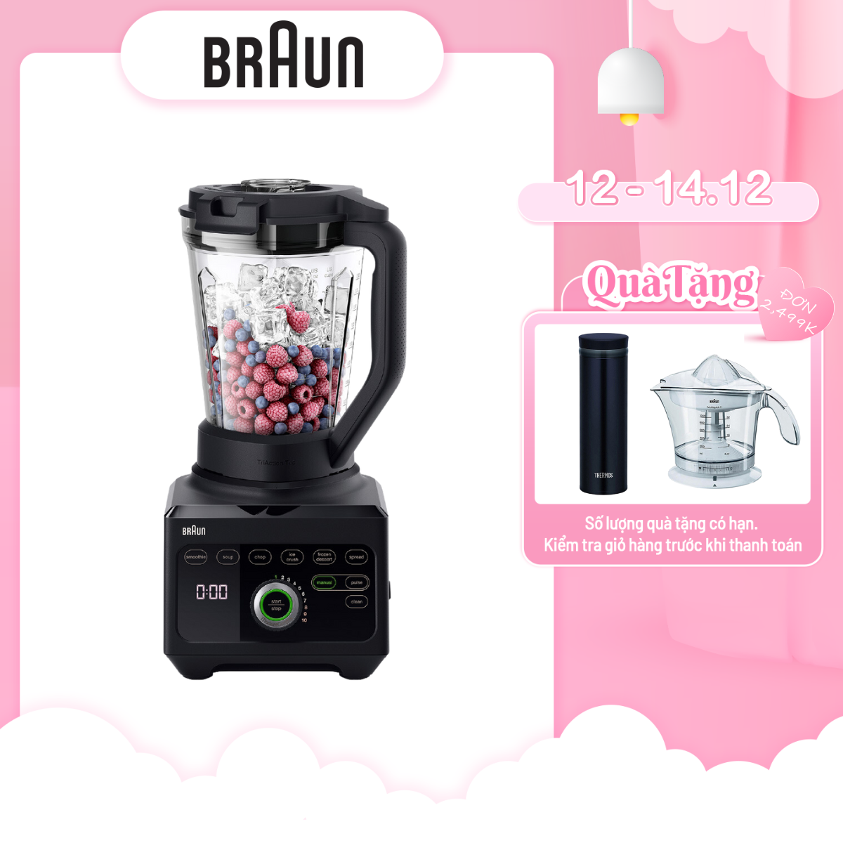Máy xay sinh tố Braun JB9040BK-Hàng chính hãng