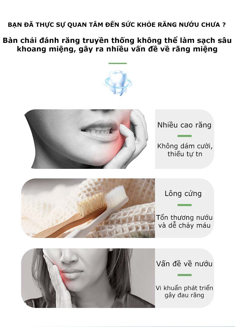 Máy tăm nước SeaSy SS66 pro chống nước vệ sinh răng miệng cao cấp với 3 chế độ vệ sinh răng miệng, bảo vệ nướu - Hàng Chính Hãng