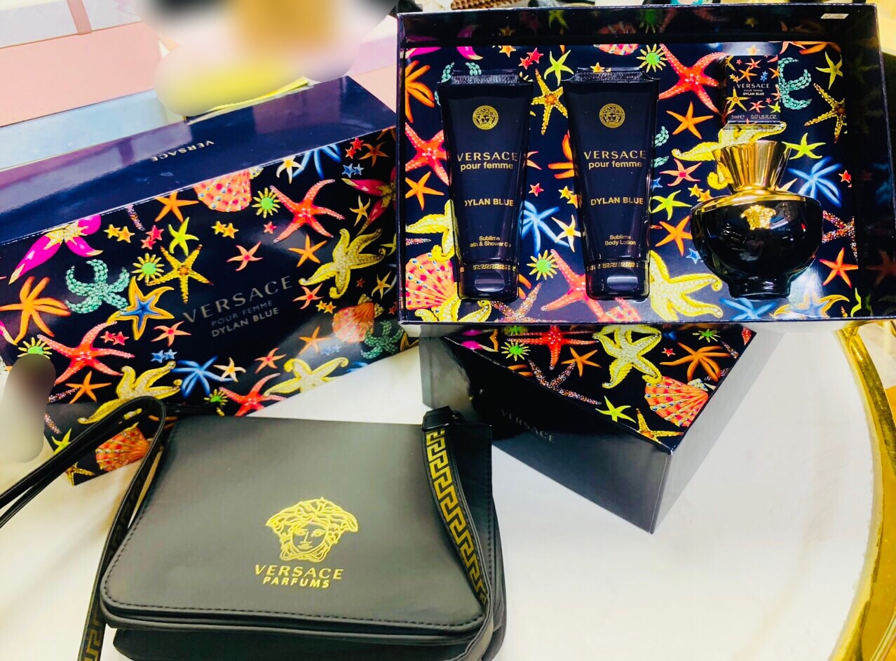 Bộ Nước Hoa Nữ Versace Dylan Blue Pour Femme Gift Set