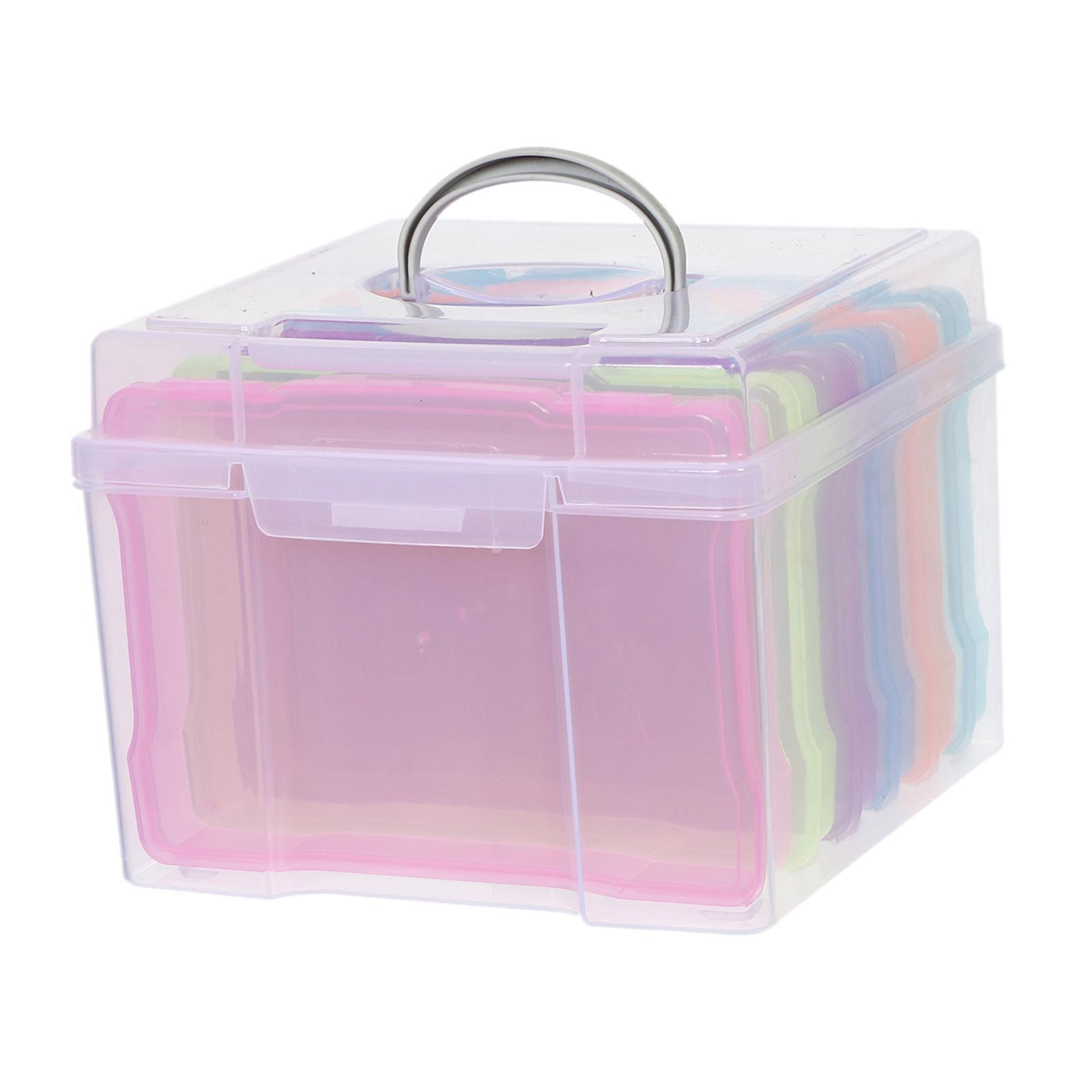 Greeting Card Storage Box Storage Bin Portable File Holder Photos Organizer Box for Card Holiday Letter Office Birthday Gift