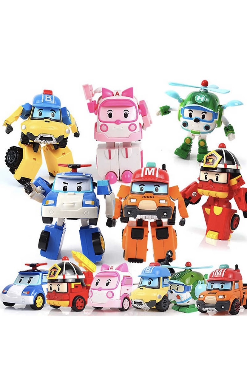 Đồ chơi trẻ em Đội bay siêu đẳng Robocar Poli và những người bạn - bộ 6 nhân vật