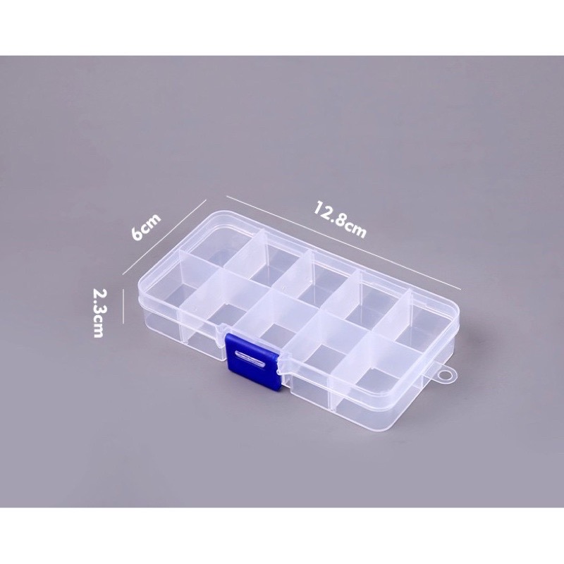 Hộp 10 ngăn lưu trữ Thủ công Đồ trang sức ,bông tai Nhẫn, sticker