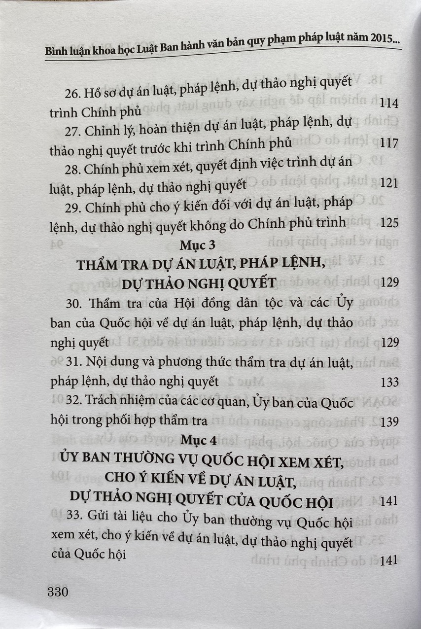 Bình luận khoa học Luật Ban hành văn bản quy phạm pháp luật năm 2015 - Lý thuyết, thực định và thực tiễn