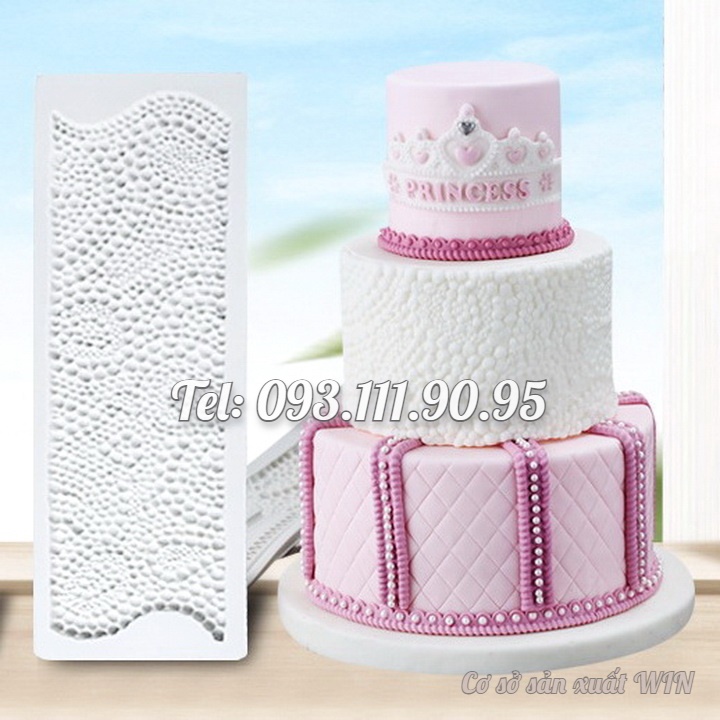 Khuôn silicon làm viền bánh, rau câu, fondant hình chuỗi ngọc - Mã số 1076
