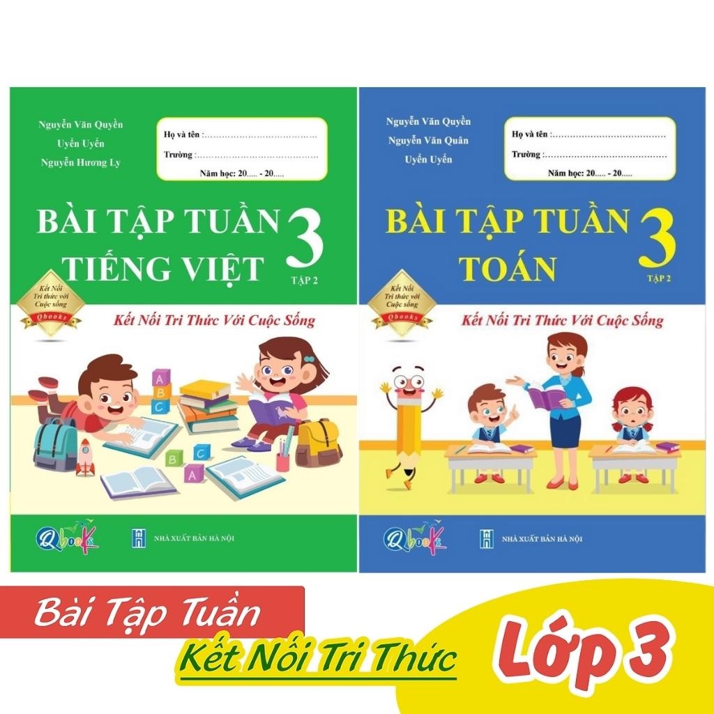 Sách - Combo Bài Tập Tuần Toán và Tiếng Việt Lớp 3 - Tập 2 - Kết Nối Tri Thức Với Cuộc Sống