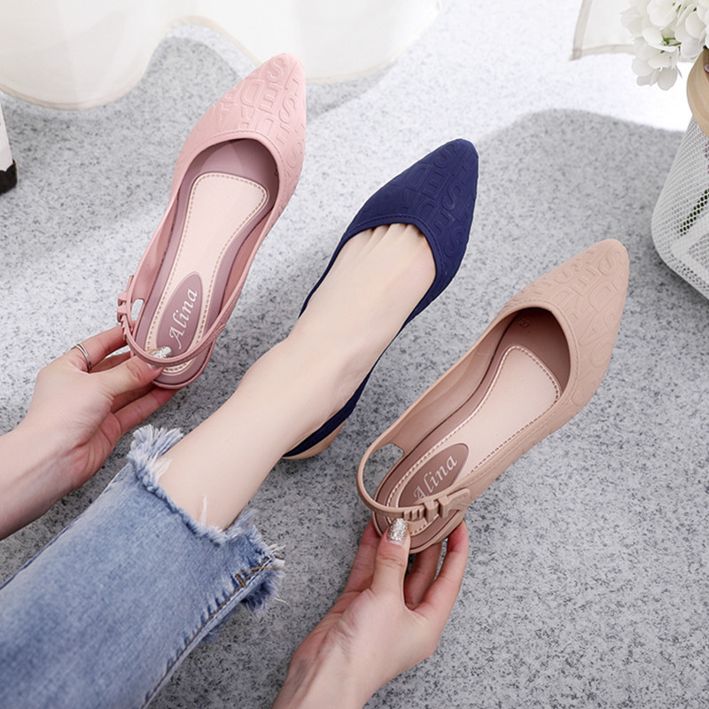 Sandal nữ đi mưa Alina cao 3.5p thời trang mới nhất V289