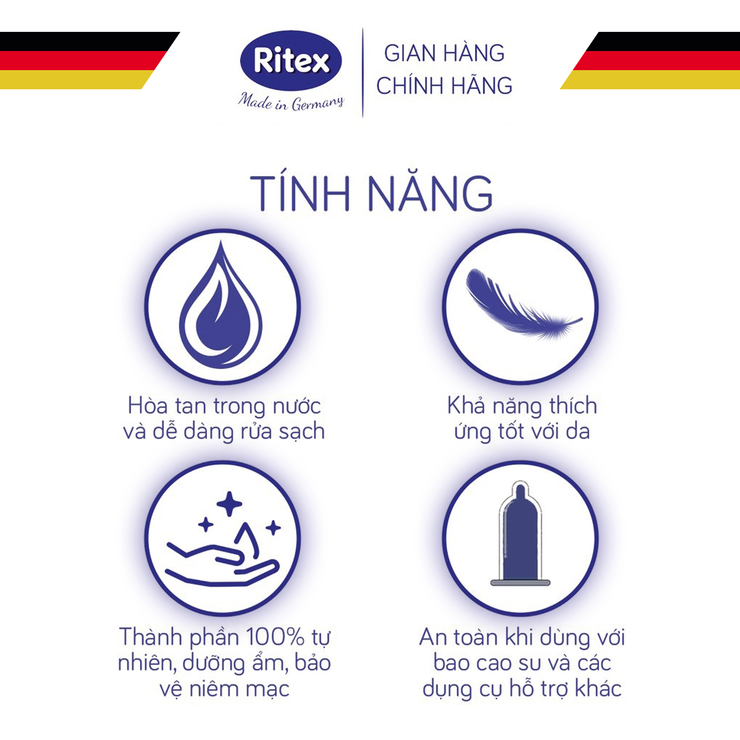 Gel bôi trơn dưỡng da lô hội RITEX Gel+,Tuýp 50ml