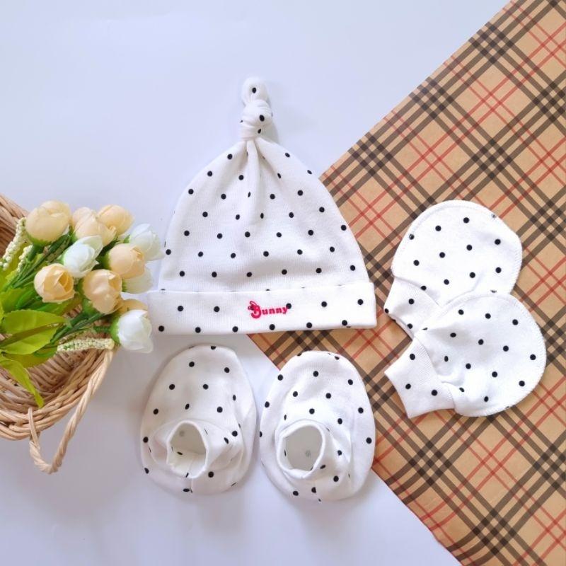 Set Nón - Bao Tay Bao Chân Chất Cotton Mềm mại, Co Giãn - BunnyBaby