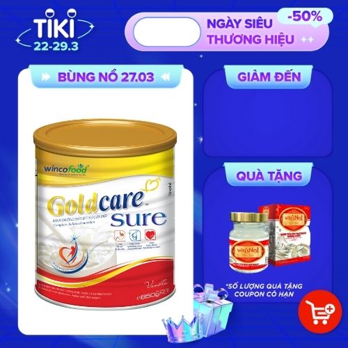 Sữa bột Wincofood Goldcare Sure Dinh dưỡng đầy đủ và cân đối  (từ 30 tuổi trở lên)