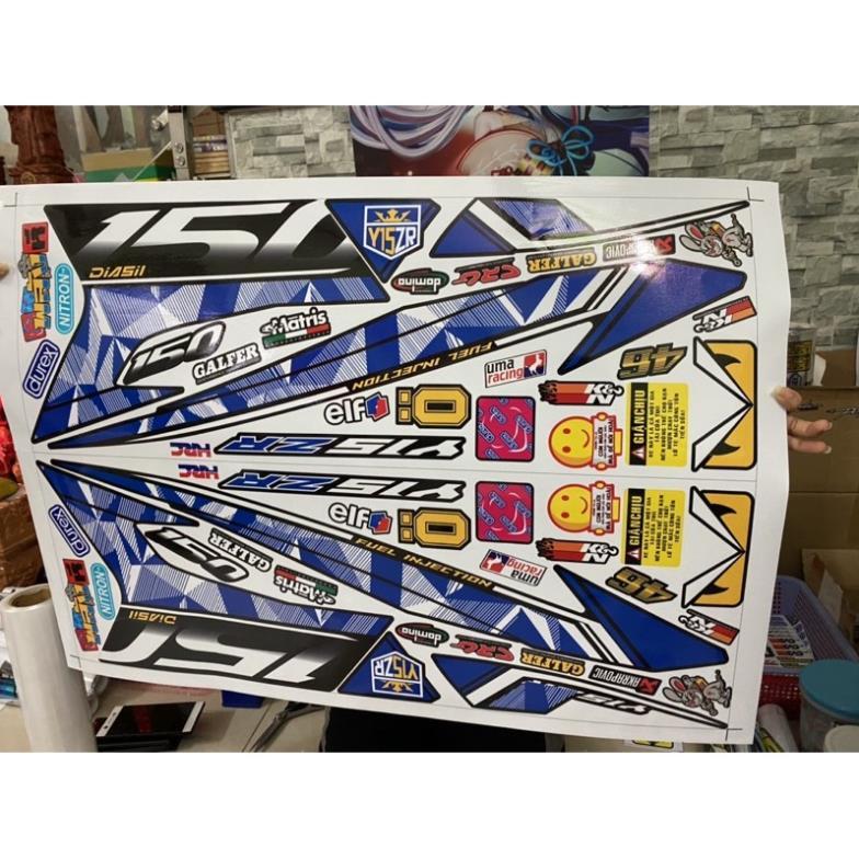 Tem xe exciter 150 xanh