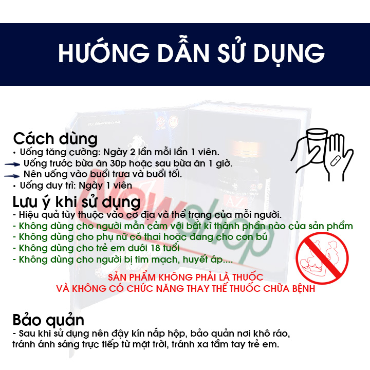 Viên Uống Bổ Thận Tráng Dương Tinh Chất Hàu AZ Hỗ Trợ Tăng Sinh Lý Giảm Đau Lưng Mỏi Gối Tiểu Đêm Nhiều