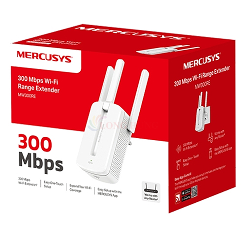Bộ mở rộng sóng Wifi Mercusys 300 Mbps Range Extender MW300RE - Hàng chính hãng