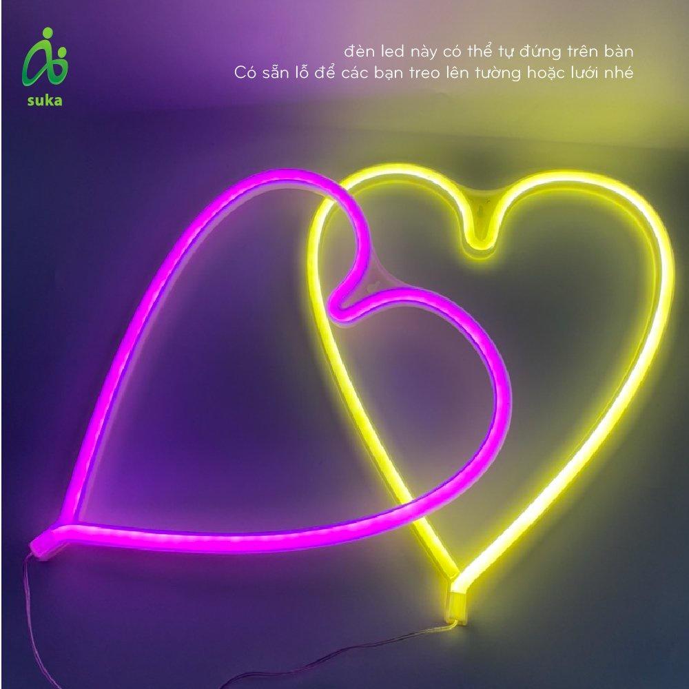 Đèn led Trái tim Neon light, trang trí, sự kiện,dercor ,làm đẹp không gian phòng SK