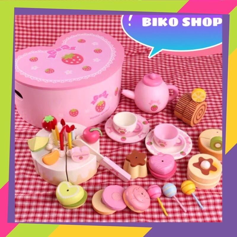 Đồ chơi tiệc trà bằng gỗ cho bé