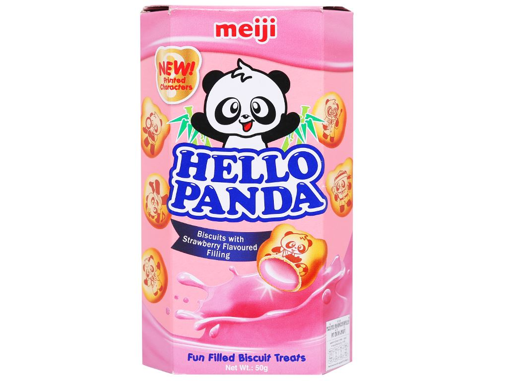 Bánh Hello panda Meiji nhân kem dâu 50g