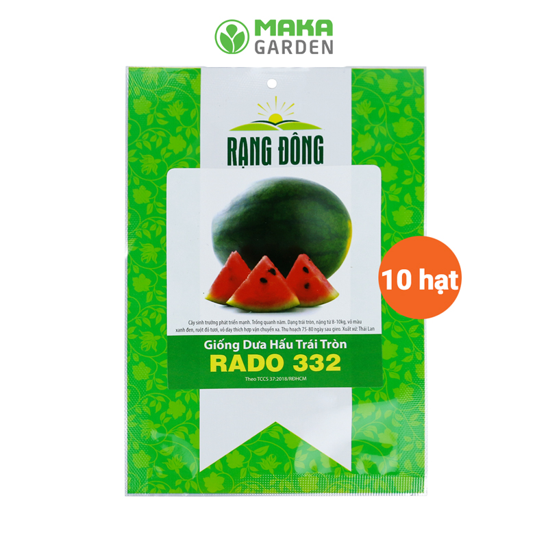 Hạt giống dưa hấu trái tròn Rado 332 - 10 hạt, dể nảy mần, cho năng xuất thu hoạch cao