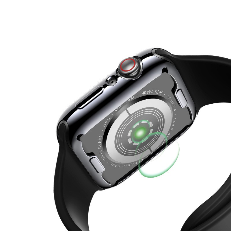 Ốp Case TPU Mạ Chrome & Kính Cường Lực Dẻo Usams cho Apple Watch Series 6 / Apple Watch Series 5/ SE/ 4 Size 40/44mm_ Hàng Chính Hãng