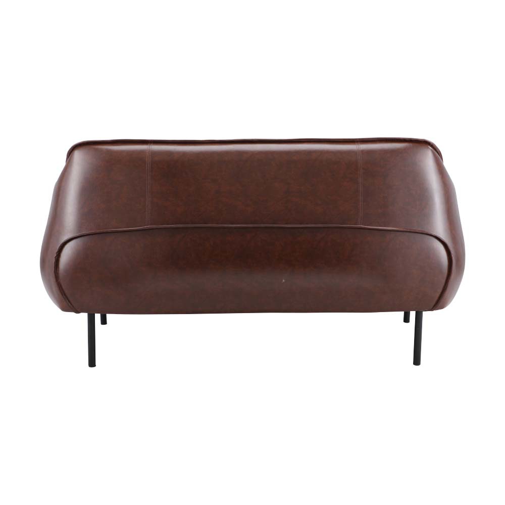 Ghế sofa đôi GRUFF khung gỗ, đệm bọc da PVC bóng cao cấp màu nâu | Index Living Mall -  Phân phối độc quyền tại Việt Nam