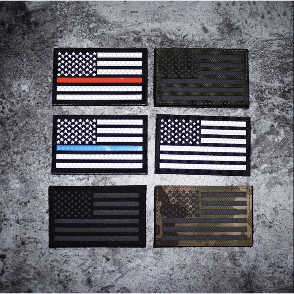 Patch phản quang cờ Mỹ dán quần áo_ba lô_túi xách