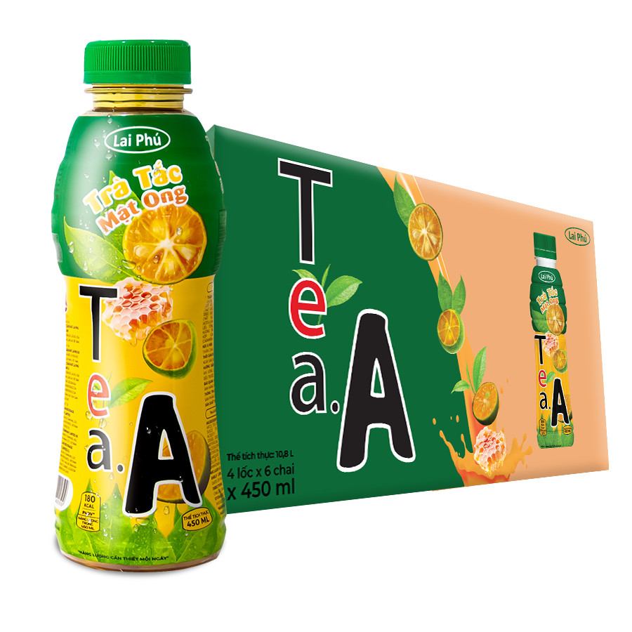 Trà Tắc Mật Ong Tea A Chai 450ml - Thùng 24 Chai