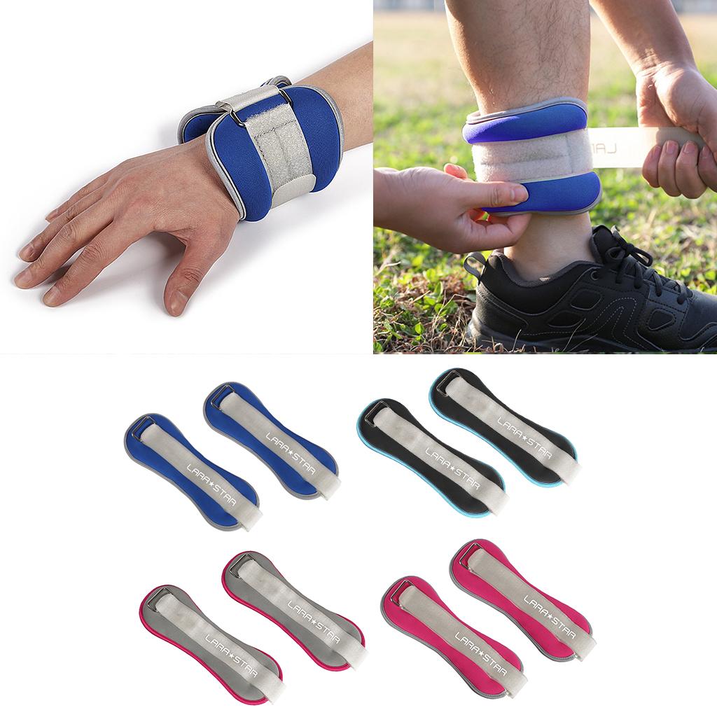 Adjustable Wrist Ankle Weights Pair 1Kg Wrist Arm Leg Running Fitness Exercises