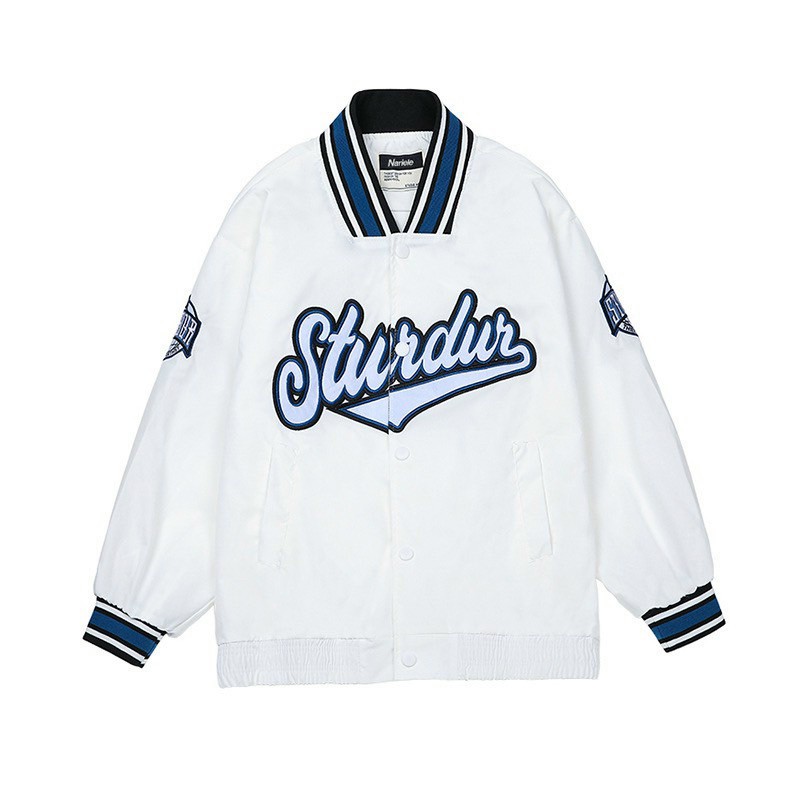 Áo Khoác Dù Gió Bomber Jacket 2 Lớp - Kiểu Bóng Chày Unisex Rộng Chữ ALASKA - STURDUR