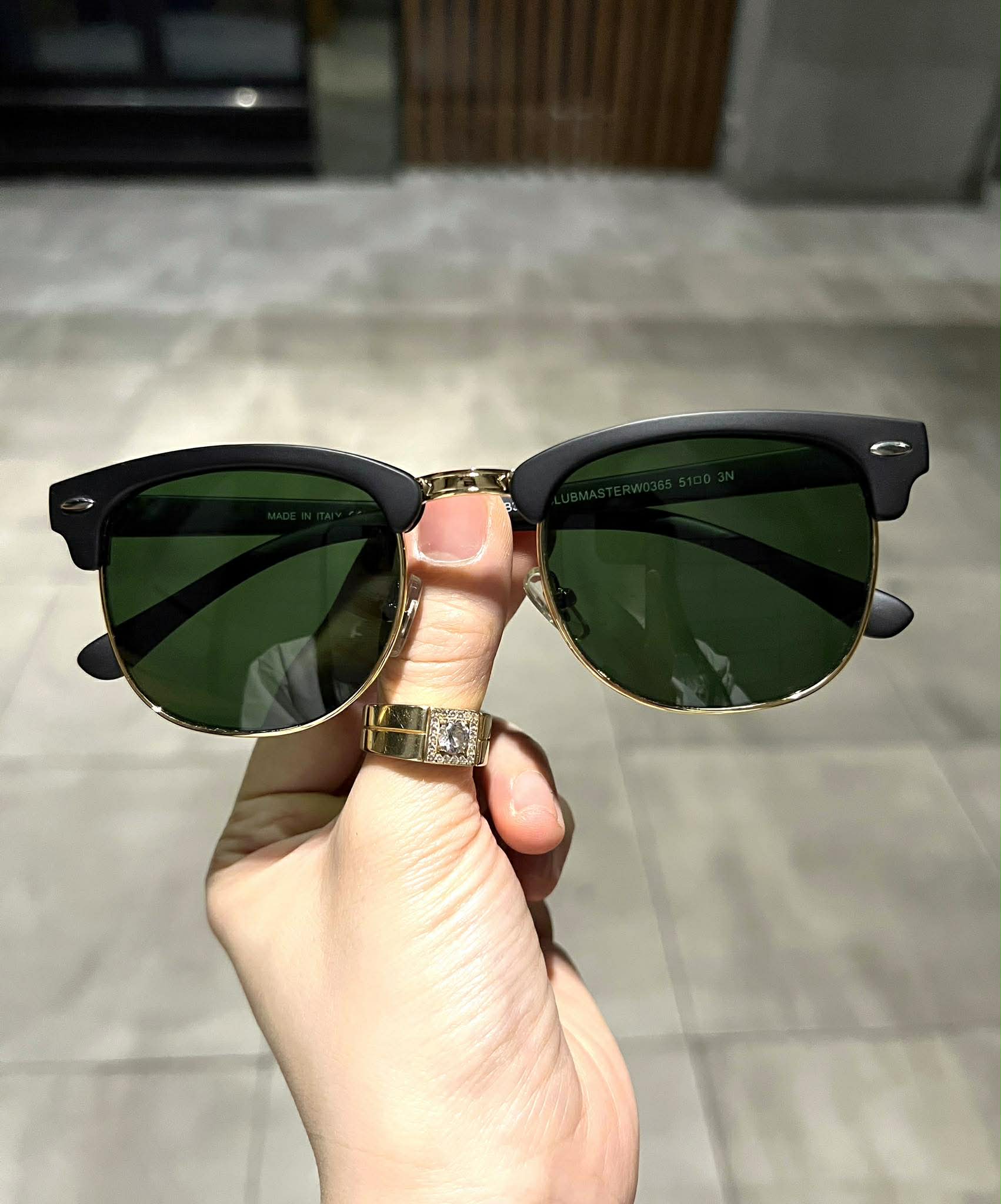Kính râm, Kính mát dáng CLubmaster nửa viền Mắt kính thủy tinh chống vỡ cao cấp