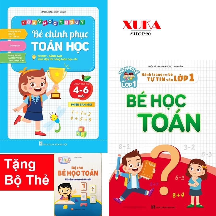 Sách - Combo Chinh Phục Toán Học &amp; Bé Học Toán 4 - 6 Tuổi (Tặng Bộ Thẻ Toán)