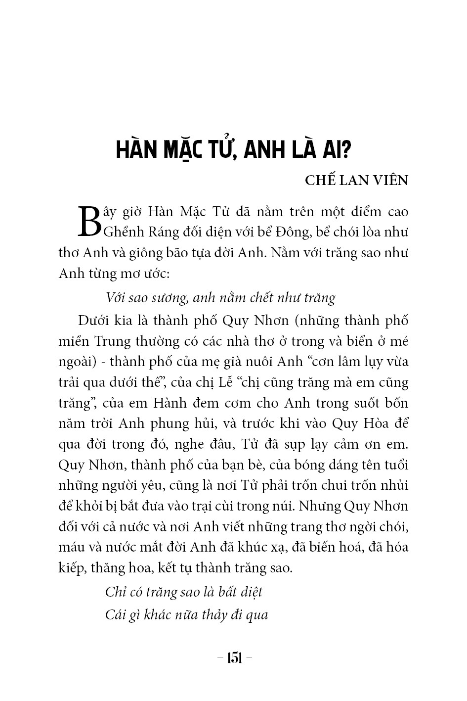 Tác phẩm văn học trong nhà trường : Thơ Hàn Mặc Tử