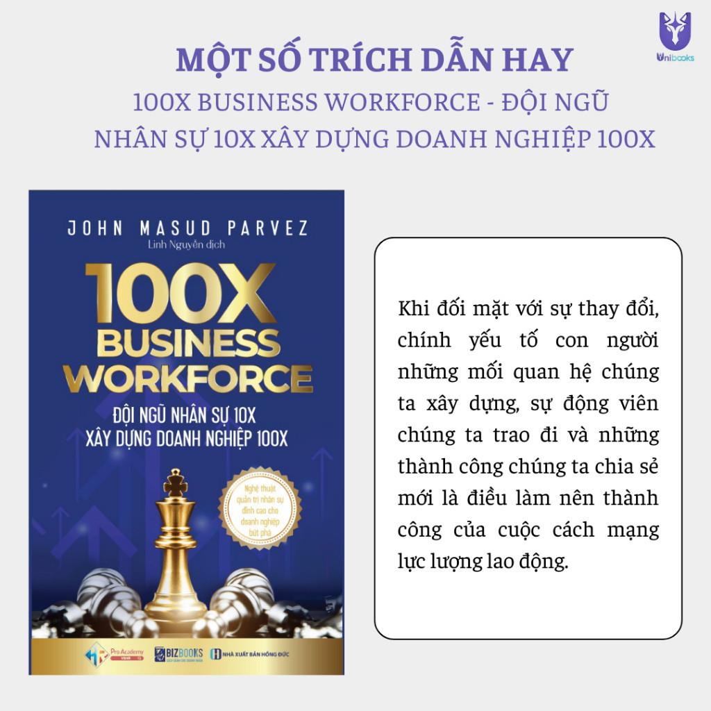 Sách - 100X Business Workforce - Đội ngũ nhân sự 10x xây dựng doanh nghiệp 100x: Nghệ thuật quản trị nhân sự - Bizbooks