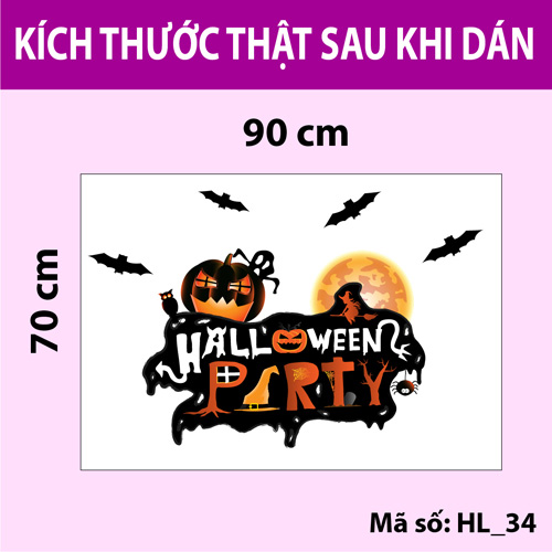 Decal trang trí Halloween 2020 số 1