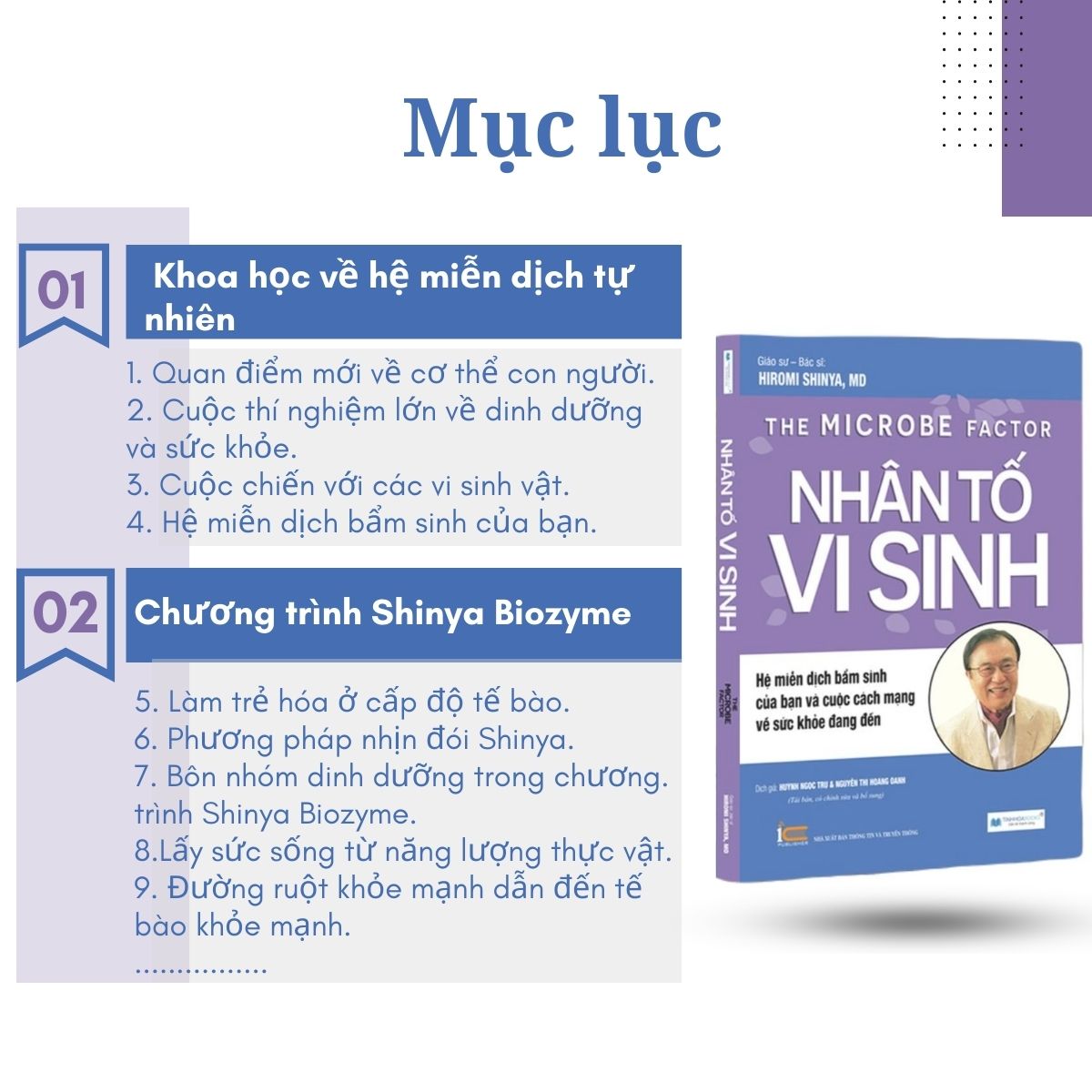 Nhân tố vi sinh - 7 chìa khoá vàng để có sức khoẻ tốt, tặng bảng Axit và Kiềm