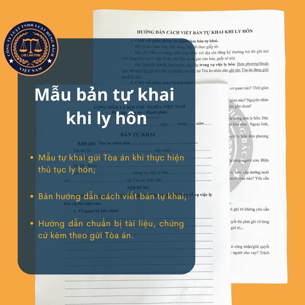 Mẫu bản tự khai gửi Tòa án trong thủ tục ly hôn + Bản hướng dẫn cách viết do Luật sư soạn thảo