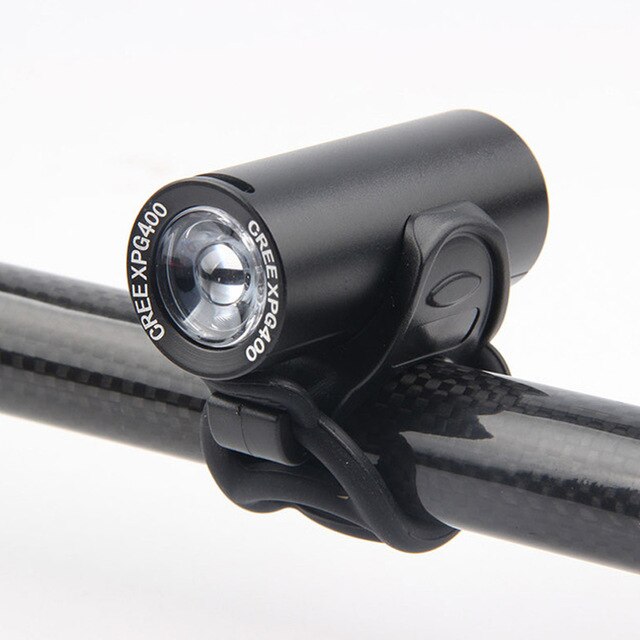 Đèn Trước Xe Đạp Nhỏ Gọn Sáng Mạnh 350 Lumens Sạc Điện Usb Với Bóng Led Cree Giúp Trợ Sáng Xe Đạp Đi Đêm Mai Lee - Đen