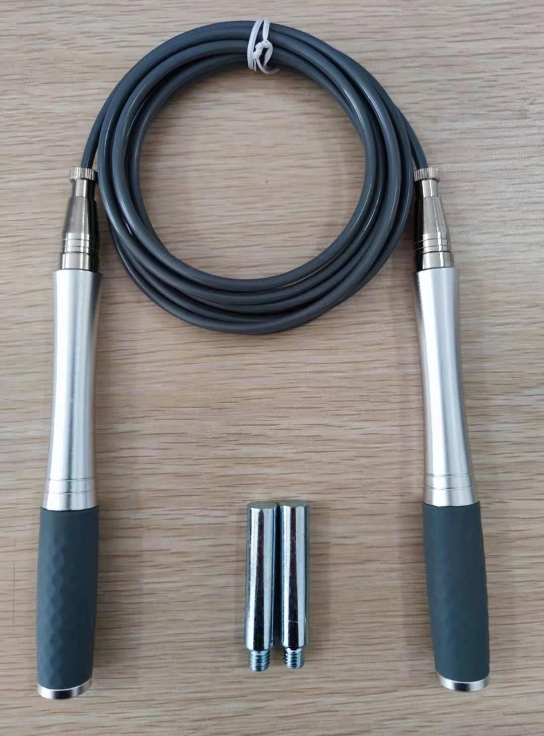 Đường Kính 4Mm Dây Thép Hạng Nặng Có Trọng Số Tay Cầm Bằng Nhôm Đôi Mang Dây Nhảy Tốc Độ Nhảy Thể Dục Crossfit Đôi Dưới