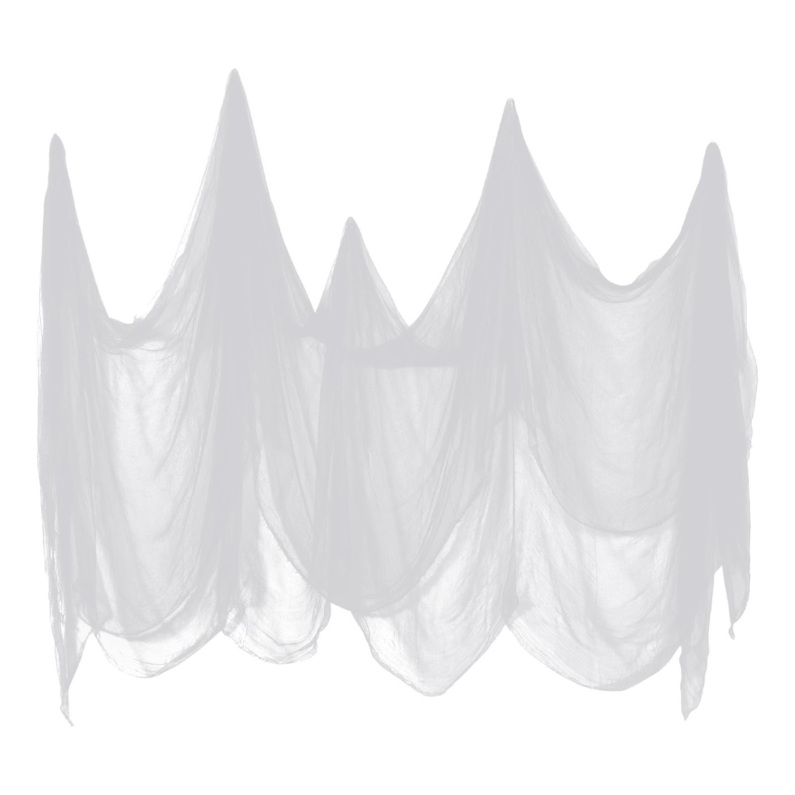 Halloween Creepy Cloth Spooky Fabric 84.65inchx177.17inch Horror Gauze Scary Gauze for Haunted House Party Wall Doorway Decor
