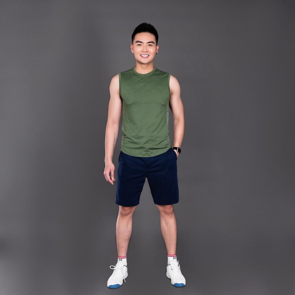 Áo Ba Lỗ Sát Nách Tanktop Thể Thao HERMOD Tập Gym Vải Co Dãn, Thoáng Mát, Thấm Hút CX02XANHXM