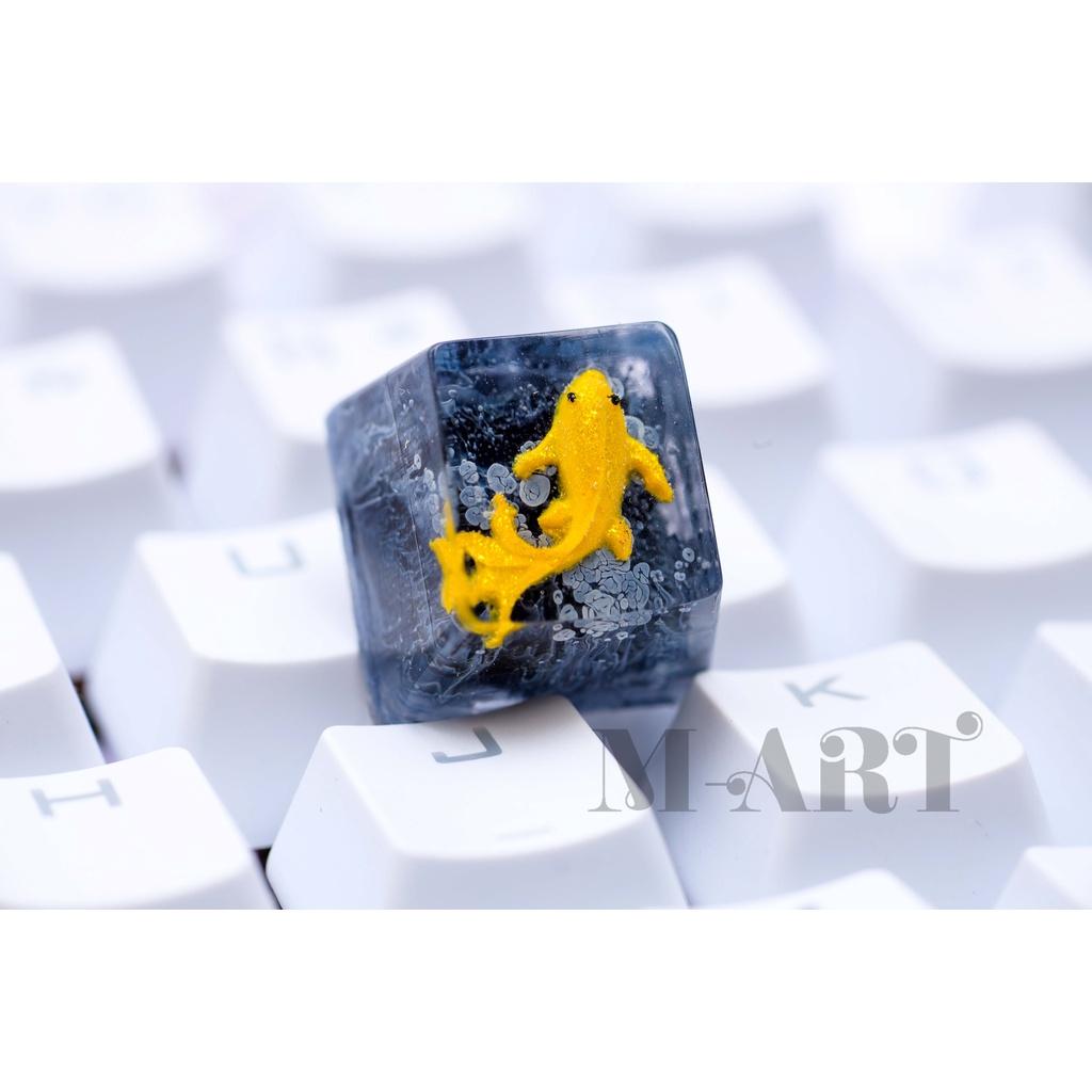 Nút dành cho bàn phím cơ cá koi phối màu san hô tiểu cảnh - Fishes Koi Keycap artisan handmade