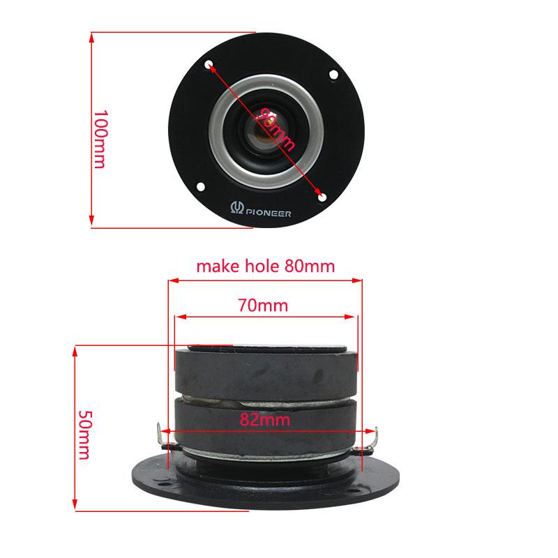 Loa âm thanh Tweeter 100mm 8Ohm 30W-100W Màng lụa Titan Tweeter Loa Treble Loa cho Rạp hát tại nhà DIY 1PC Màu sắc: Dải phân cách Titan