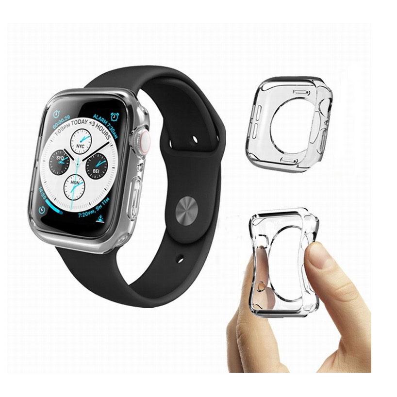 Ốp Dẻo Bảo Vệ Viền Apple Watch Series 1/2/3/4/5/SE/6/7 38mm 40mm 41mm 42mm 44mm 45mm Chống Trầy Xước Chống Vỡ Màn Hình