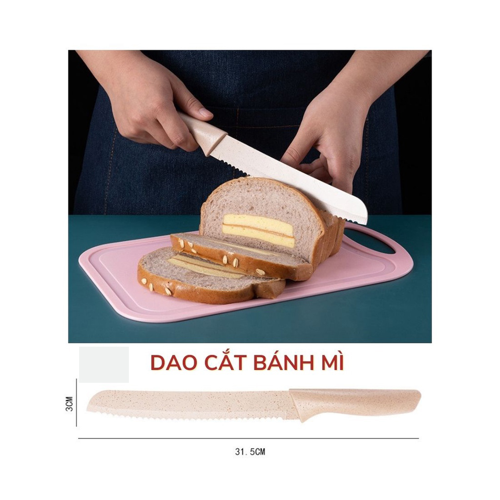 Bộ Dao kéo làm bếp 6 món Minchan lúa mạch sắc bén tiện lợi - cắt thái thịt, thực phẩm, gọt trái cây, cắt bánh mì, bào vỏ