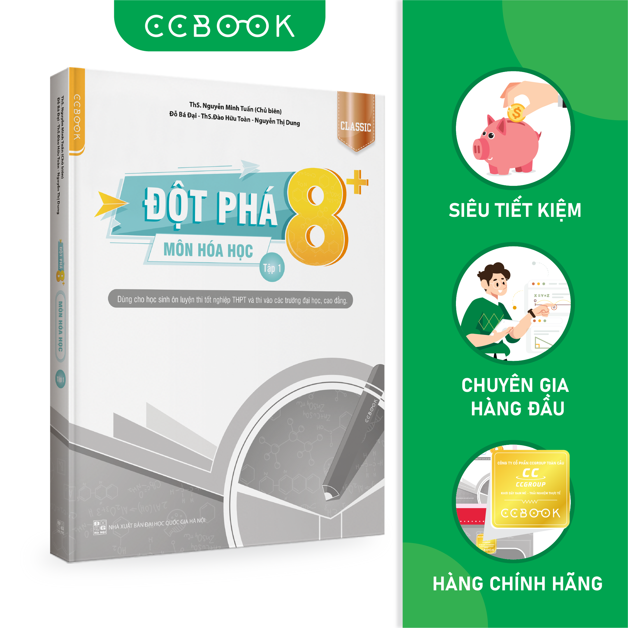 Sách - Đột phá 8+ môn Hóa học tập 1 Classic - Ôn thi đại học, THPT quốc gia - Siêu tiết kiệm - Chính hãng CCbook