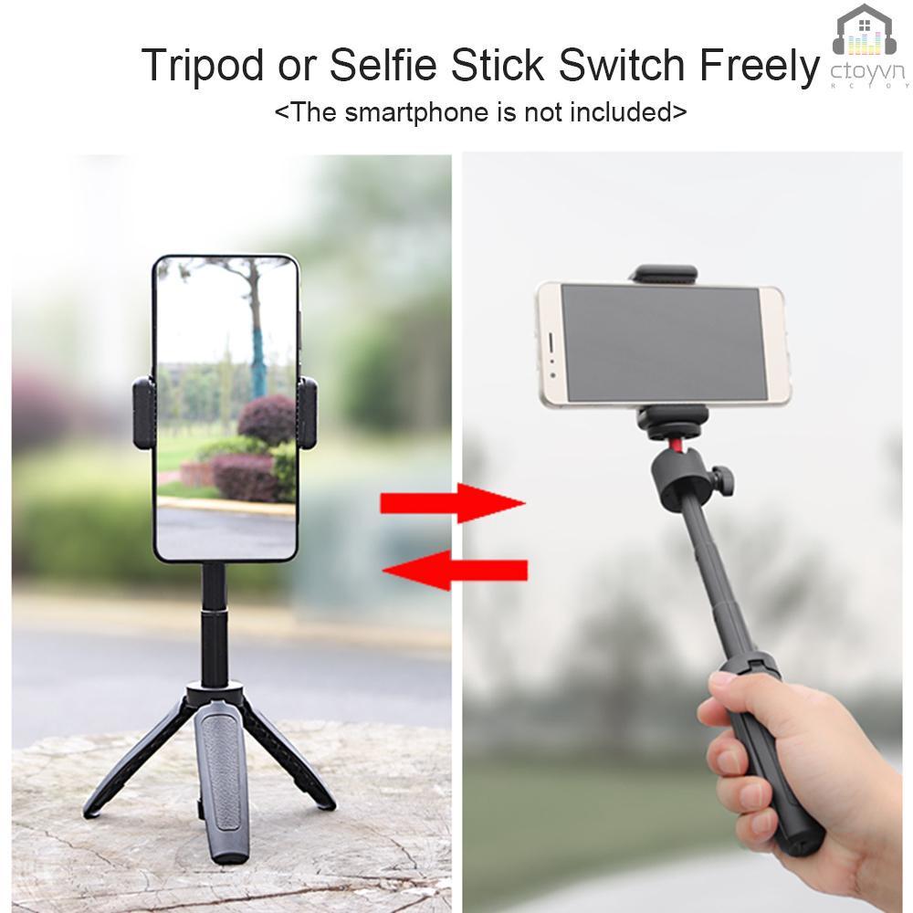 Giá đỡ chụp ảnh ba chân kiêm gậy chụp ảnh selfie có vít ren 1/4 inch đầu bi linh hoạt hỗ trợ quay vlog / livestream