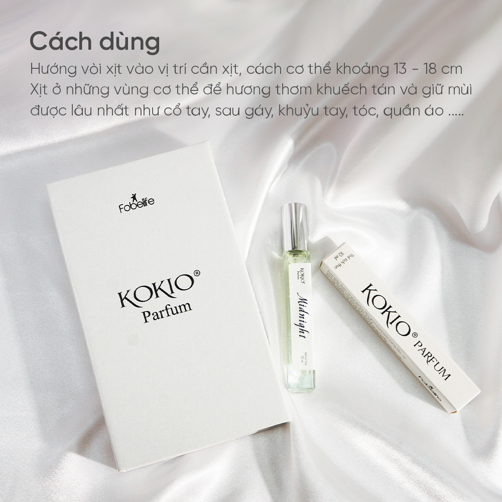 Nước Hoa Nữ KOKIO Hương Quyến Rũ, Cá Tính, Dịu Dàng Lưu Hương 8 - 12 Giờ - Chai 10ml