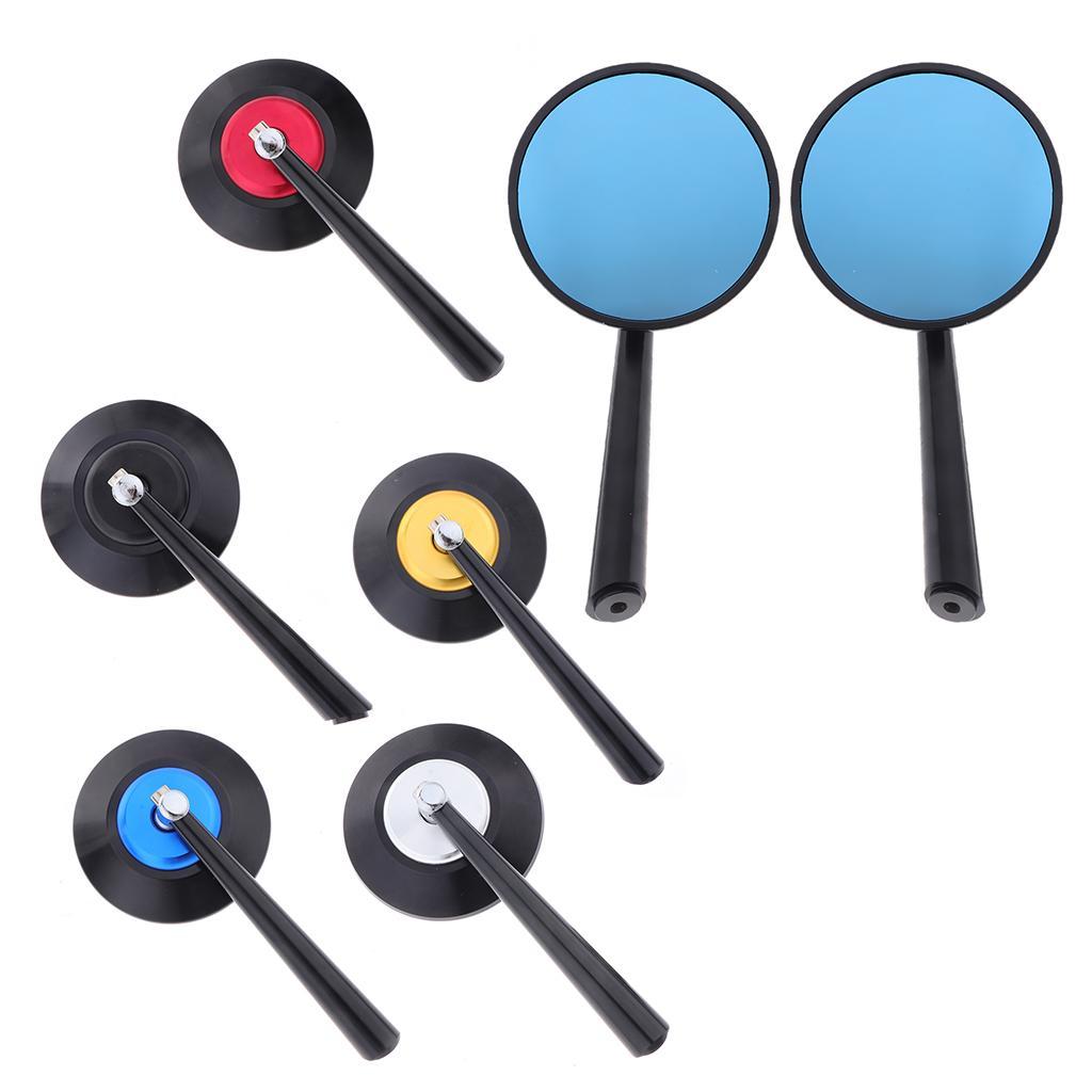 Colorful Rear View Side Mirrors Universal for Motorcycle Chopper ATV Scooter Red