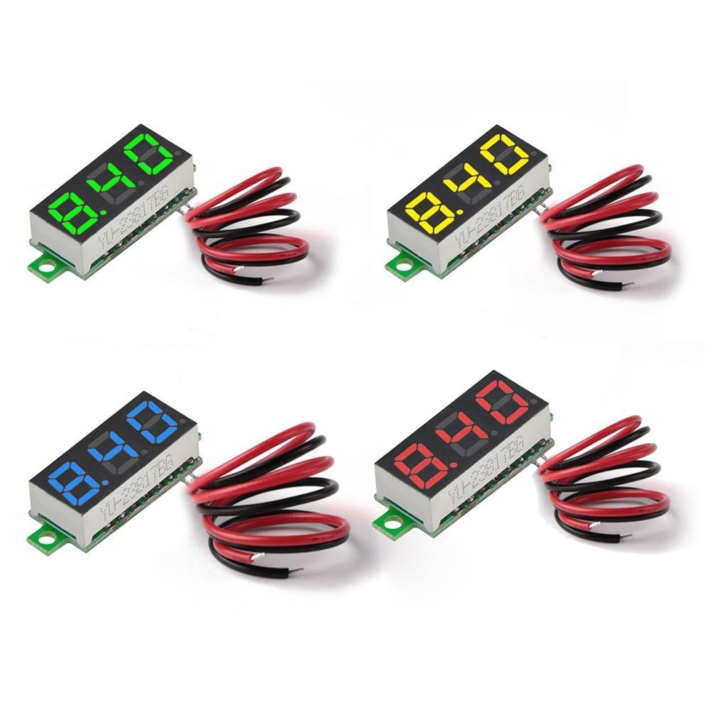 2 Wire DC 3.5-30V Digital Display Voltage Meter Voltmeter 0.28" LED Voltage Tester