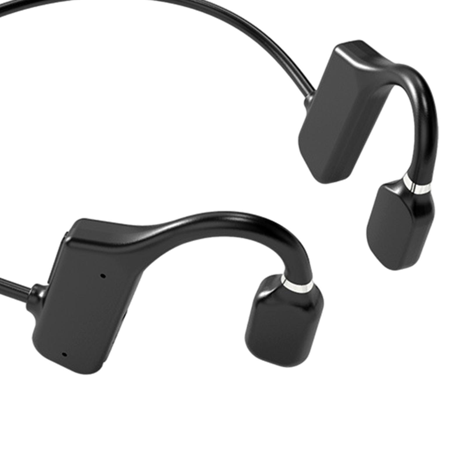 Bluetooth 5.1  Headphones Open-Ear Headset Waterproof Black