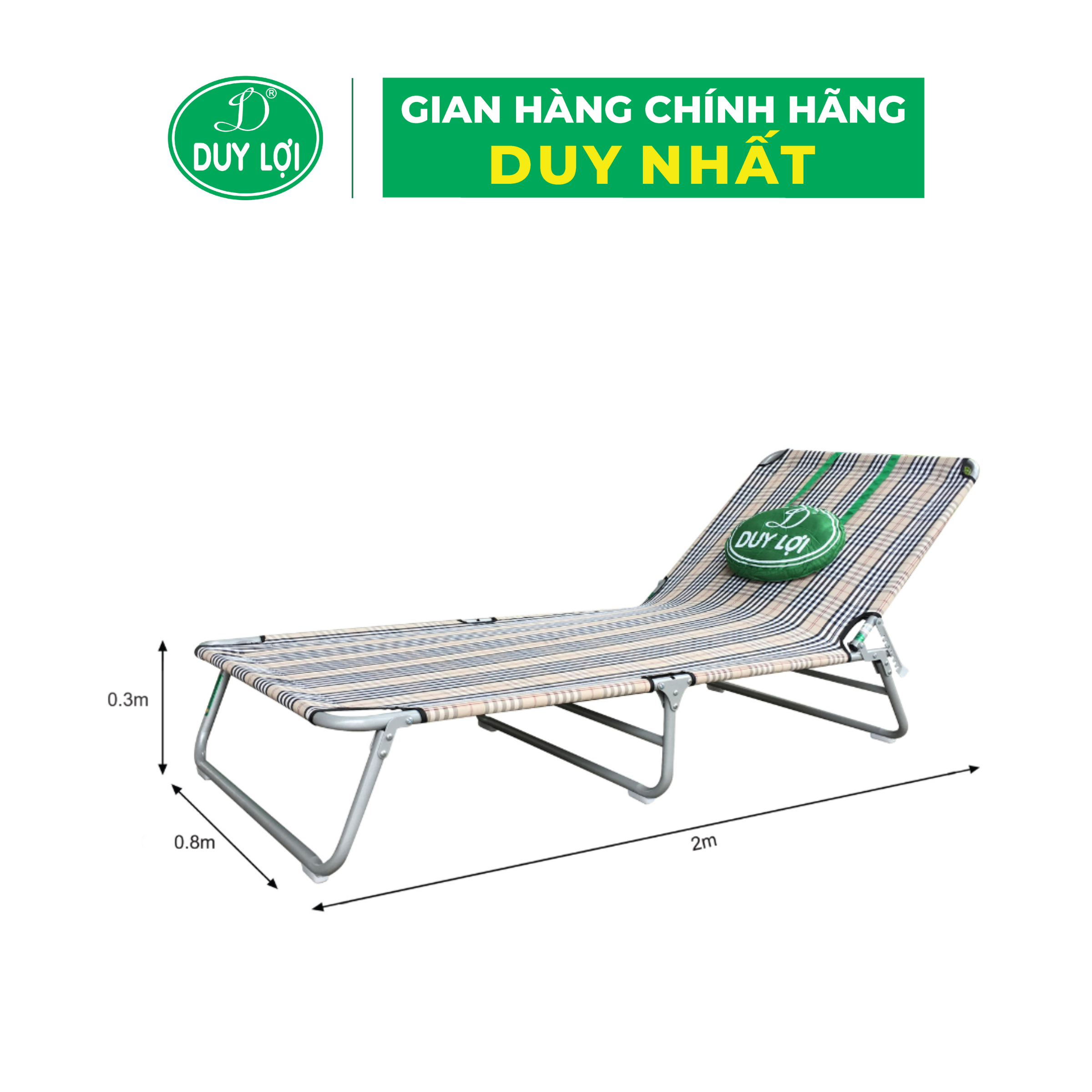 COMBO GIƯỜNG XẾP THÉP DUY LỢI CỠ ĐẠI &amp; GIÁ PHƠI ĐỒ 1 NHÁNH DUY LỢI INOX