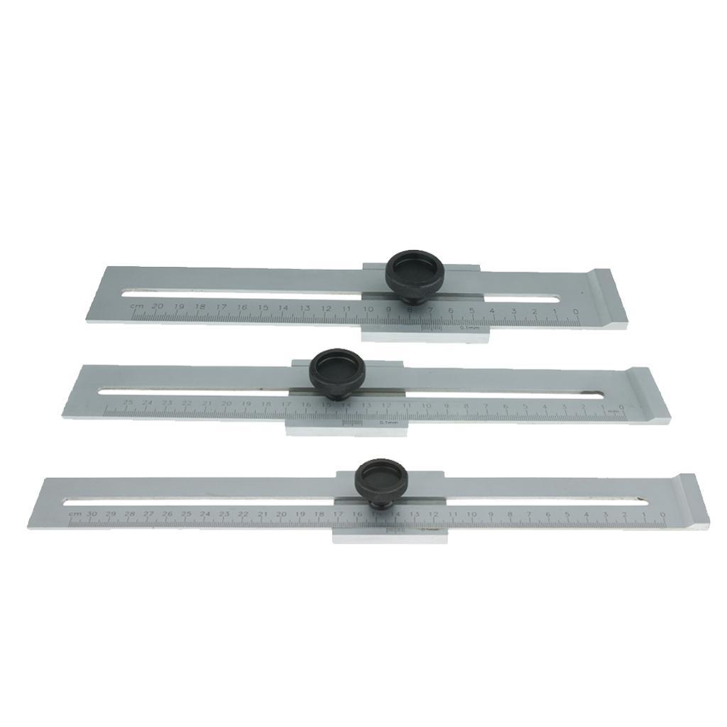 0.1mm Precision Parallel Ruler Marker Marking Gauge Line Ruler 0-200mm Woodworking